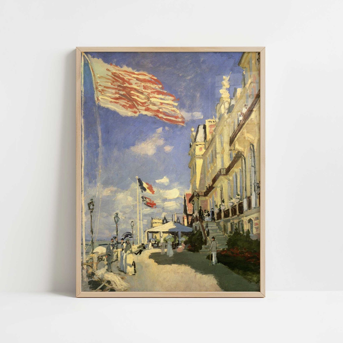 The Roches Noires Hotel at Trouville (1870) by Claude Monet – Art Print - Art print in oak frame