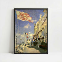 The Roches Noires Hotel at Trouville (1870) by Claude Monet – Art Print - Art print in black frame