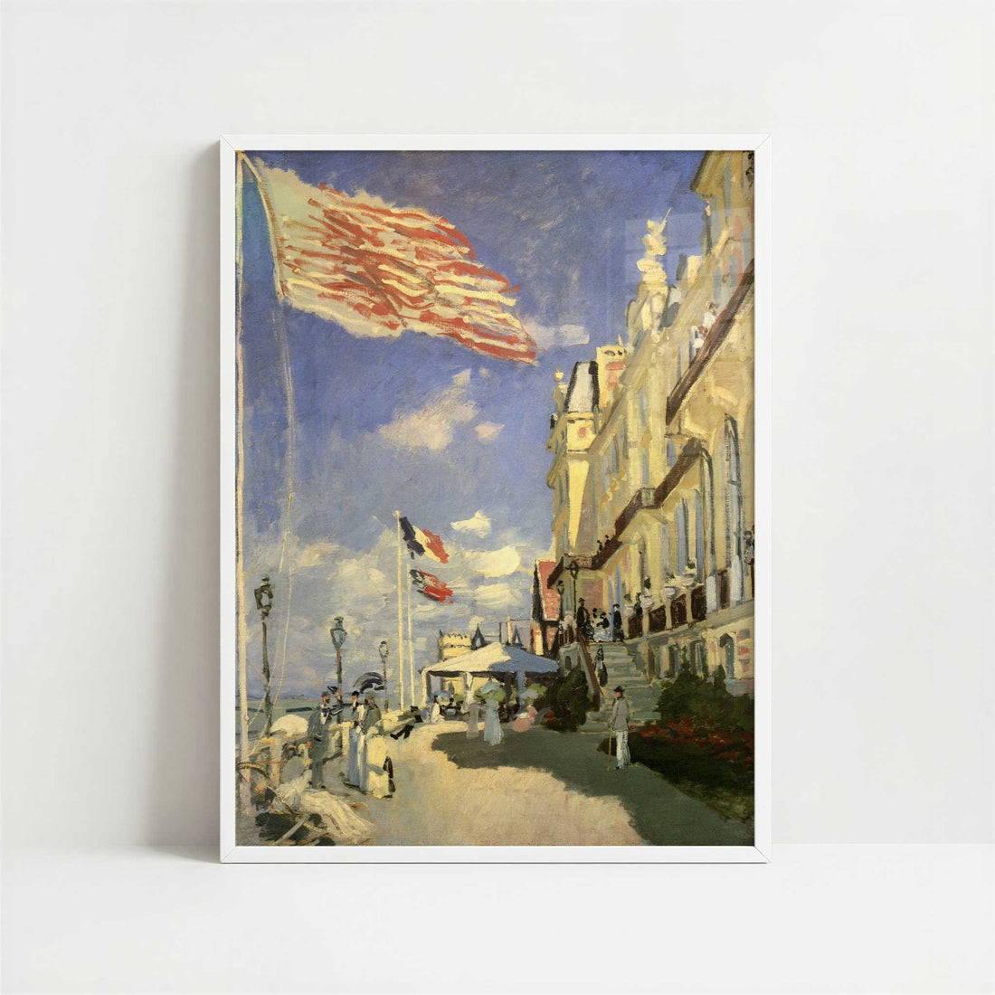 The Roches Noires Hotel at Trouville (1870) by Claude Monet – Art Print - Art print in white frame