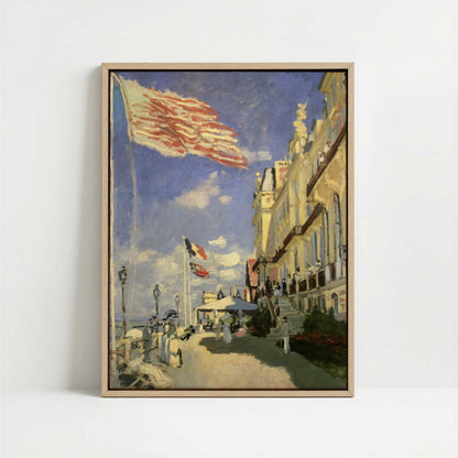 Framed Canvas - Framed canvas in oak color frame