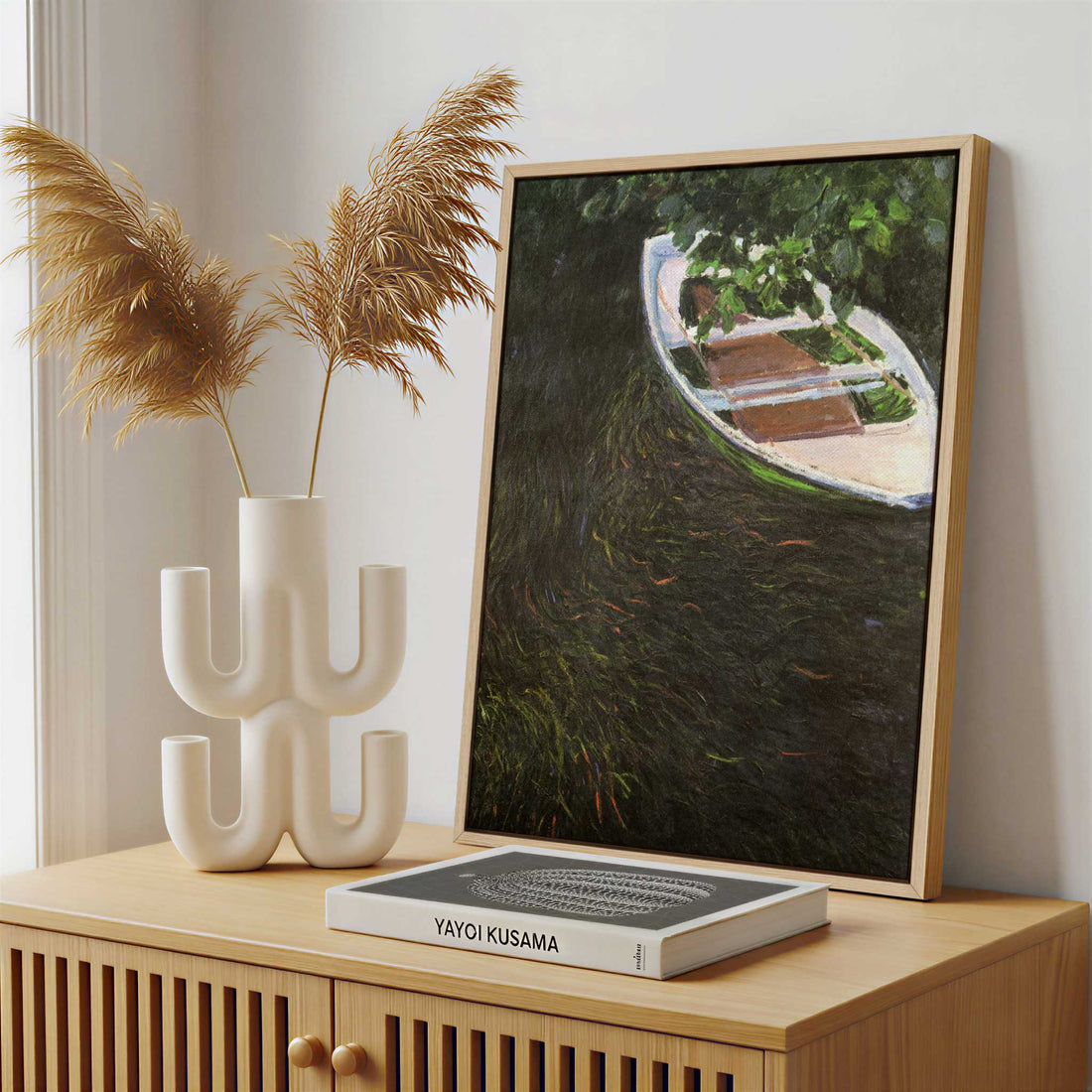 Framed Canvas - Framed canvas in a stylish interior setting