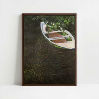Framed Canvas - Framed canvas in dark wood color frame