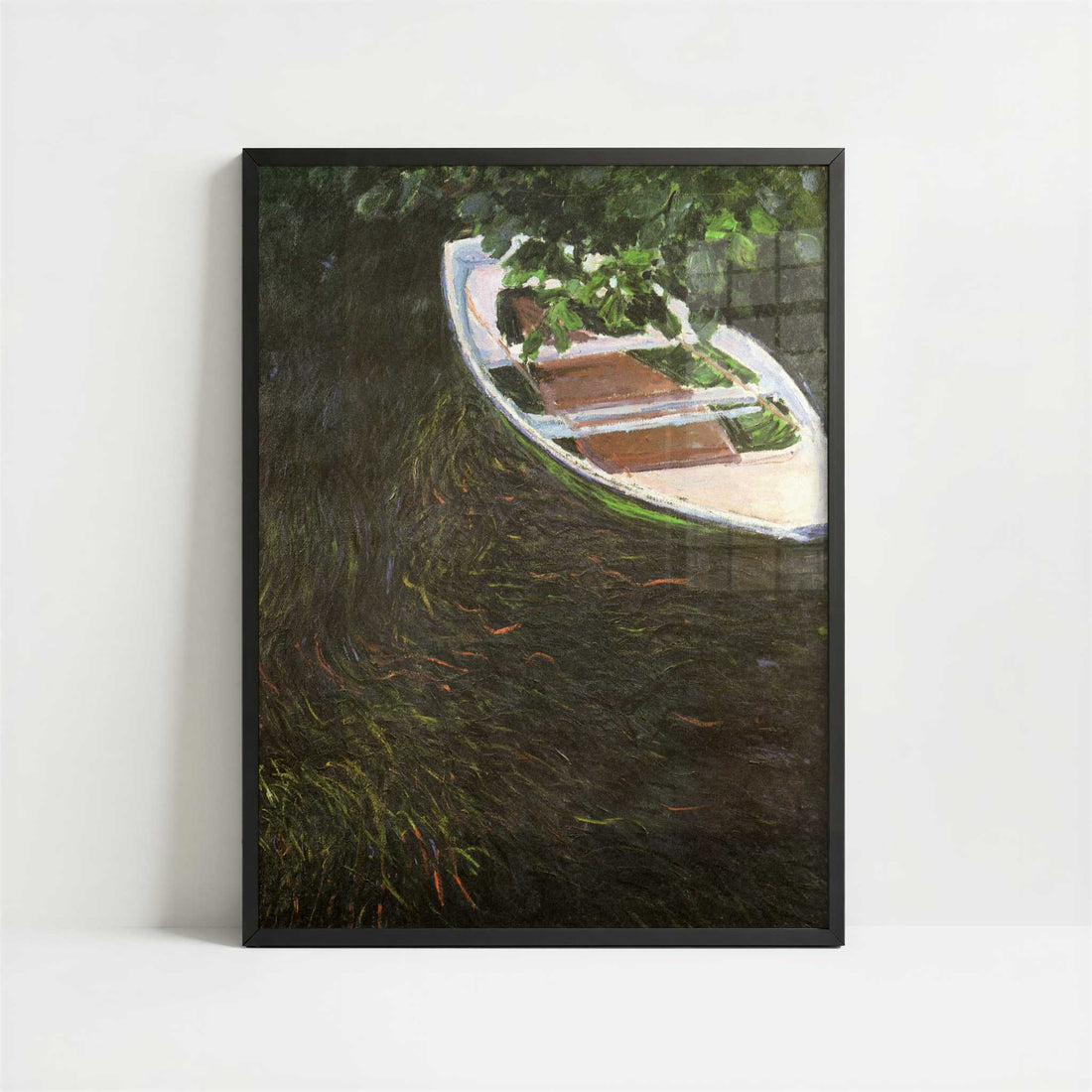 The Row-boat (1887) by Claude Monet – Art Print - Art print in black frame
