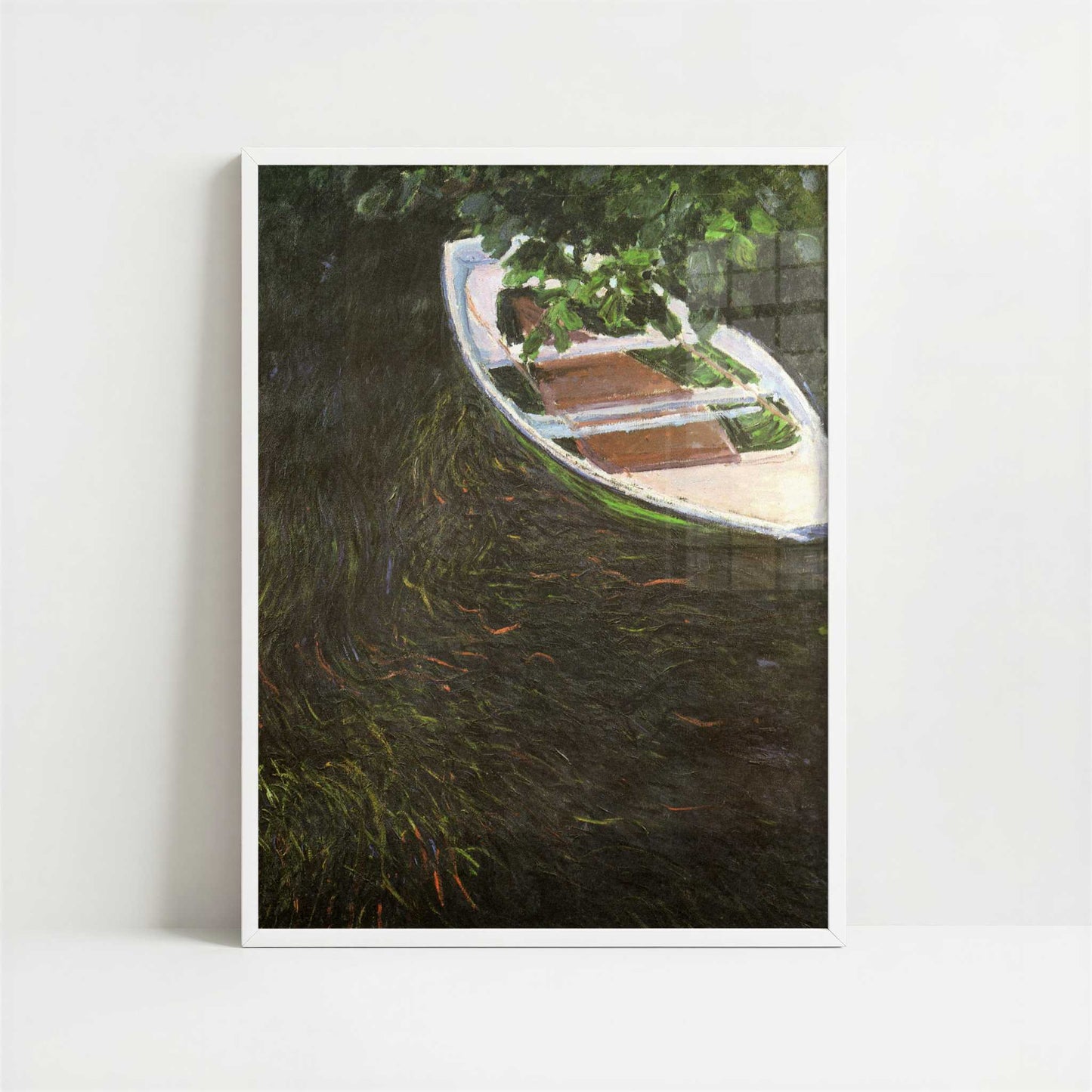 The Row-boat (1887) by Claude Monet – Art Print - Art print in white frame