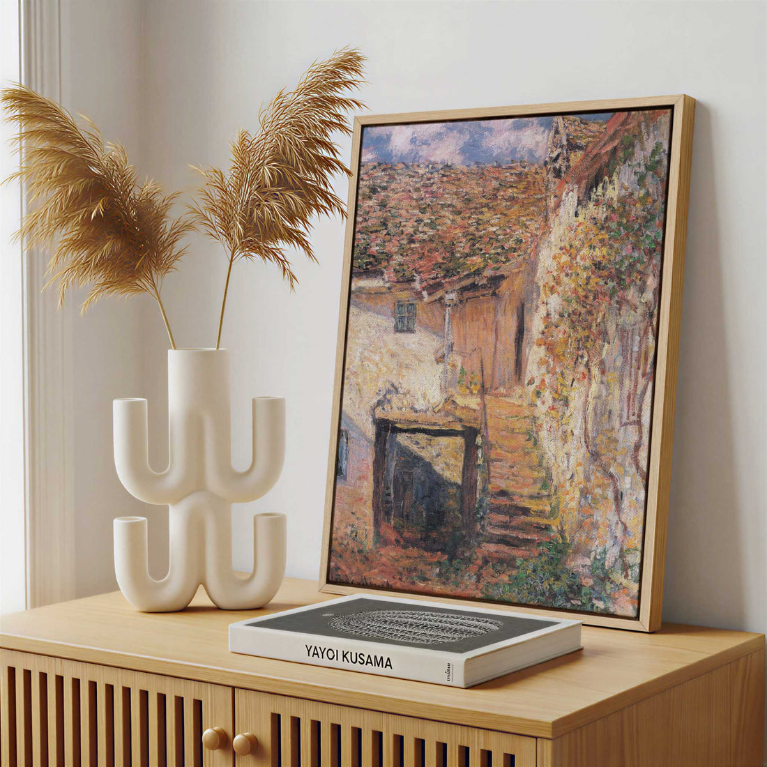Framed Canvas - Framed canvas in a stylish interior setting
