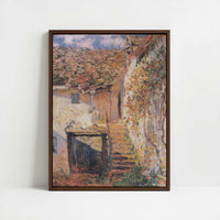 Framed Canvas - Framed canvas in dark wood color frame