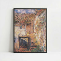 The Stairs (1878) by Claude Monet – Art Print - Art print in black frame
