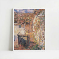 The Stairs (1878) by Claude Monet – Art Print - Art print in white frame