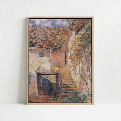 Framed Canvas - Framed canvas in oak color frame