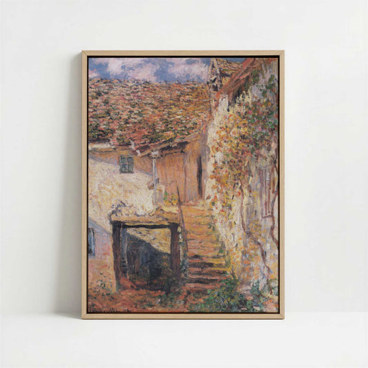 Framed Canvas - Framed canvas in oak color frame