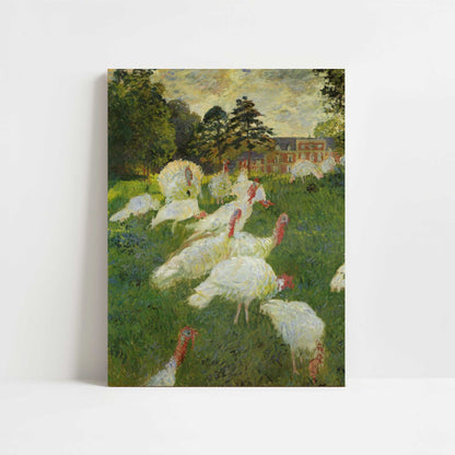 Turkeys at Montgeron (1877) by Claude Monet – Art Print - Unframed art print