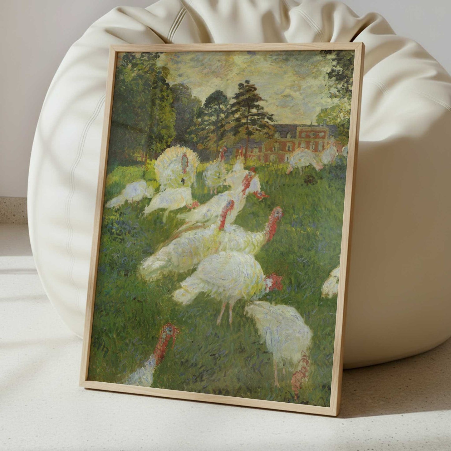 Turkeys at Montgeron (1877) by Claude Monet – Art Print - Interior inspiration