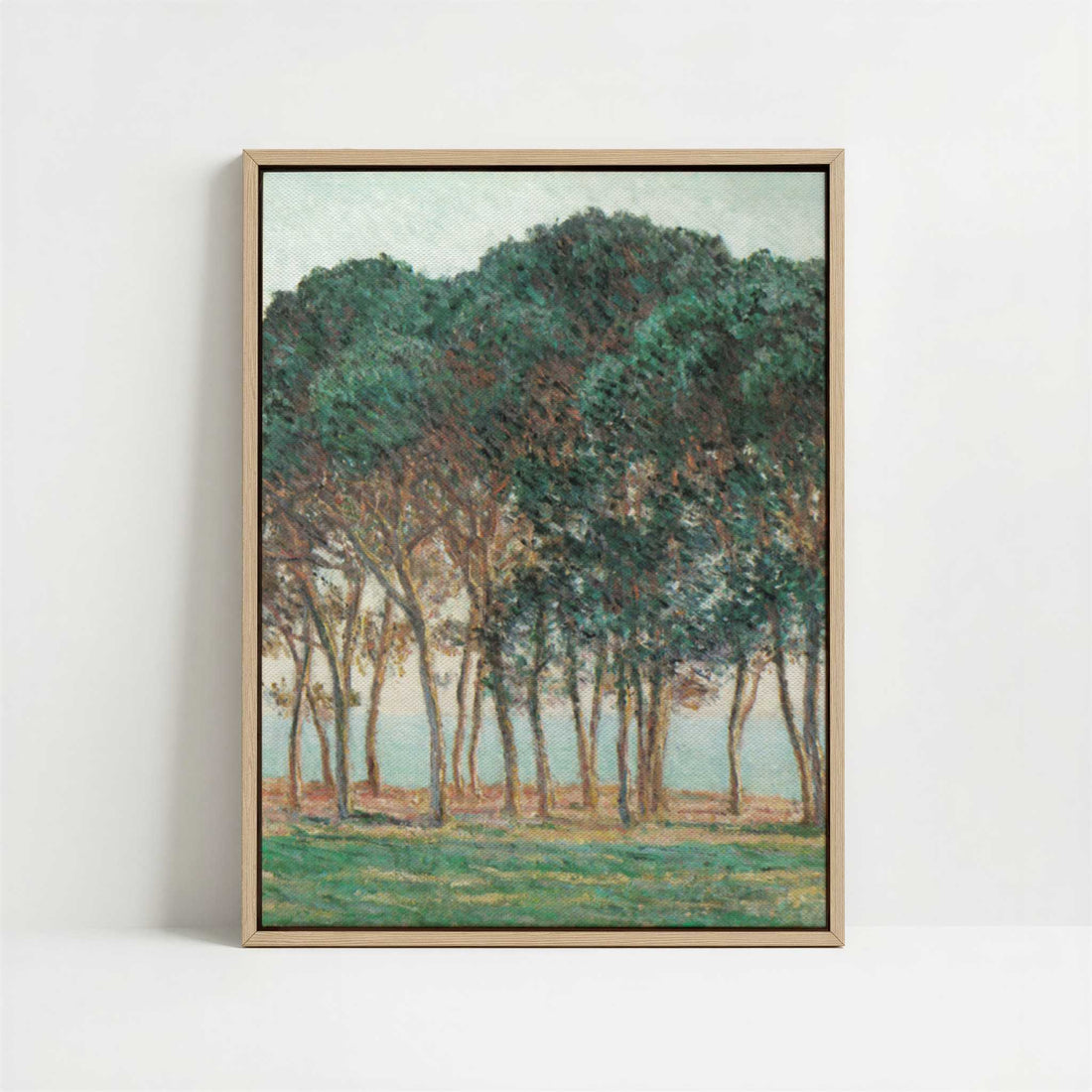 Framed Canvas - Framed canvas in oak color frame