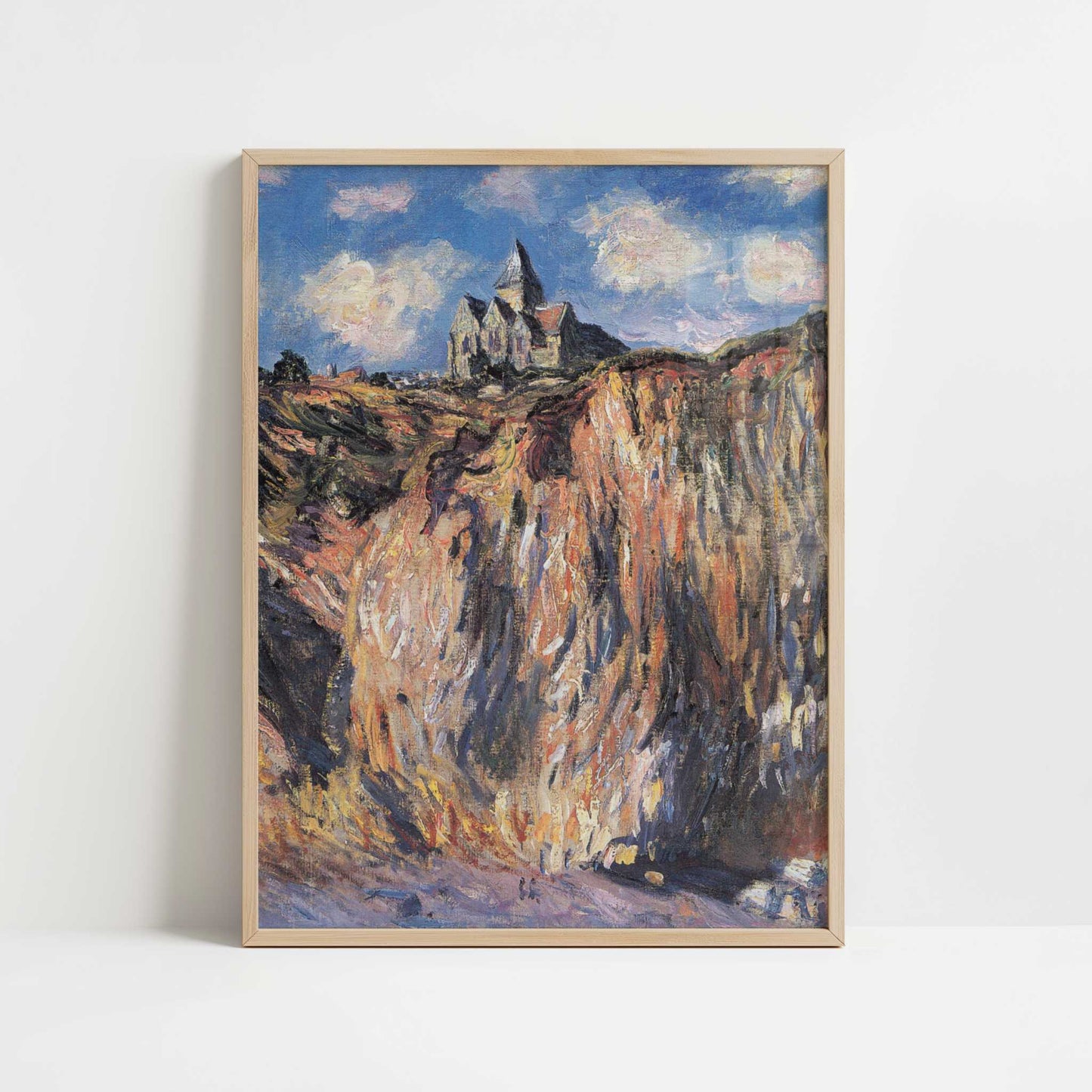 Varengeville Church (1882) by Claude Monet – Art Print - Art print in oak frame