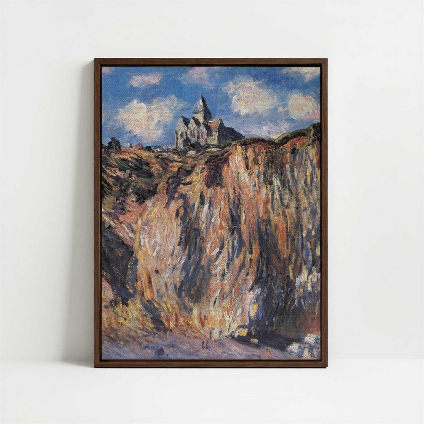 Framed Canvas - Framed canvas in dark wood color frame