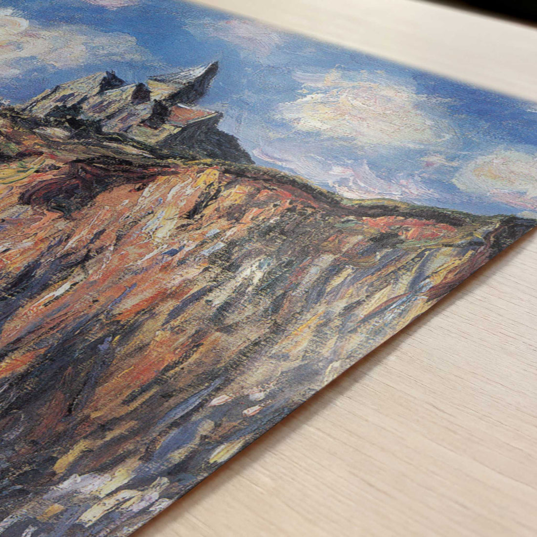 Varengeville Church (1882) by Claude Monet – Art Print - Close-up detail of the art print