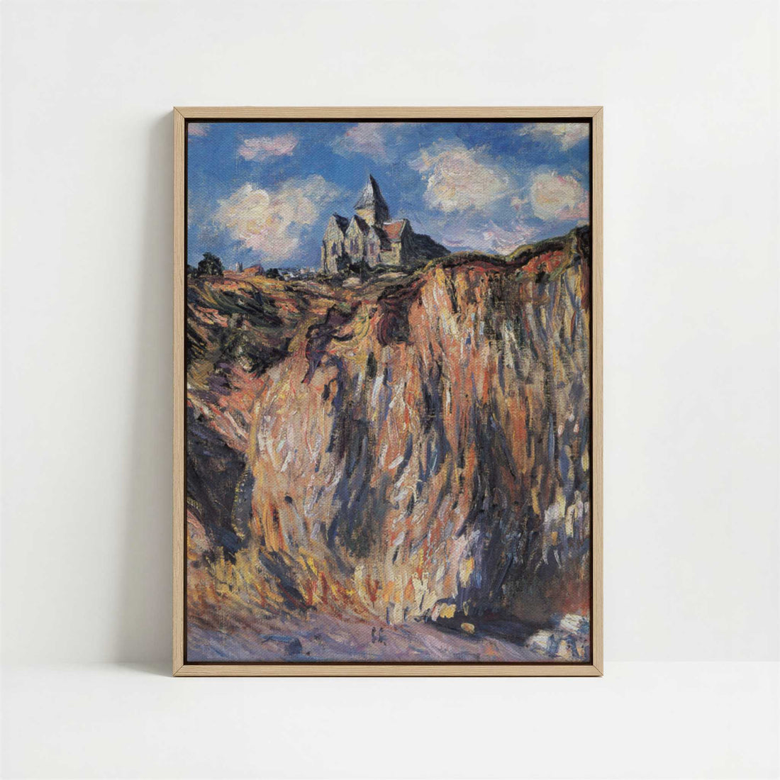 Framed Canvas - Framed canvas in oak color frame