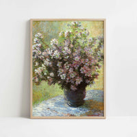 Vase of Flowers (1881) by Claude Monet – Art Print - Art print in oak frame