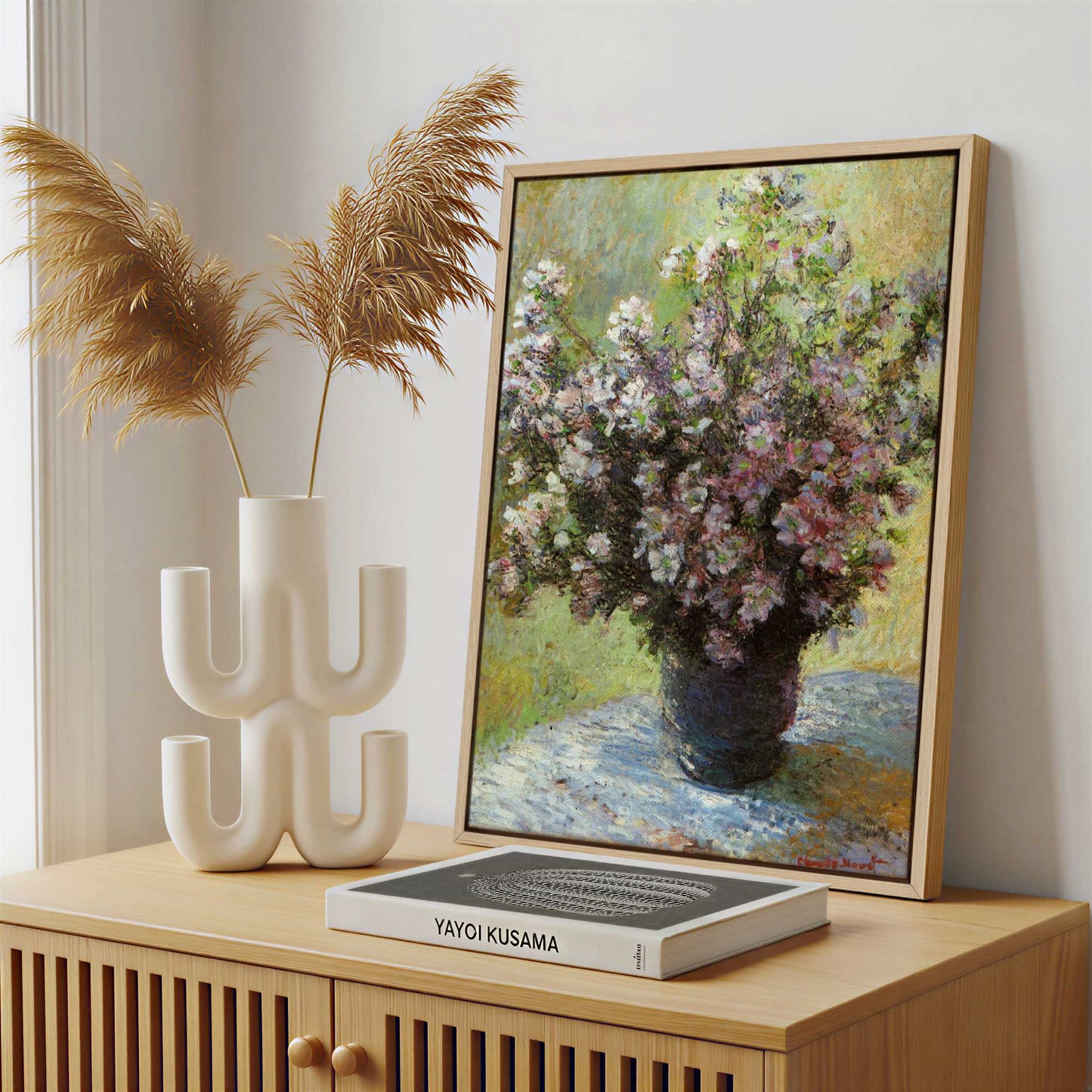 Framed Canvas - Framed canvas in a stylish interior setting