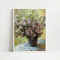 Vase of Flowers (1881) by Claude Monet – Art Print - Art print in white frame