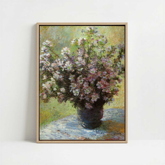 Framed Canvas - Framed canvas in oak color frame
