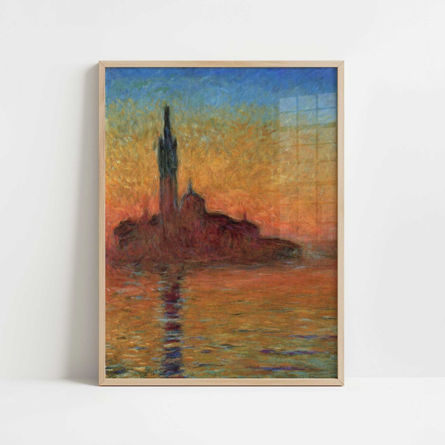 Venice at Dusk (1908) by Claude Monet – Art Print - Art print in oak frame