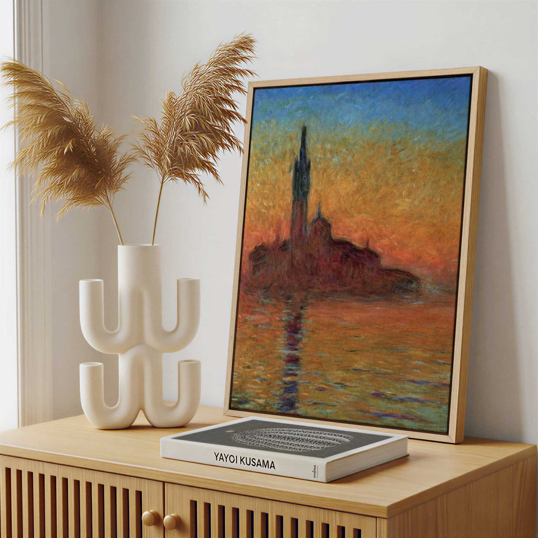 Framed Canvas - Framed canvas in a stylish interior setting