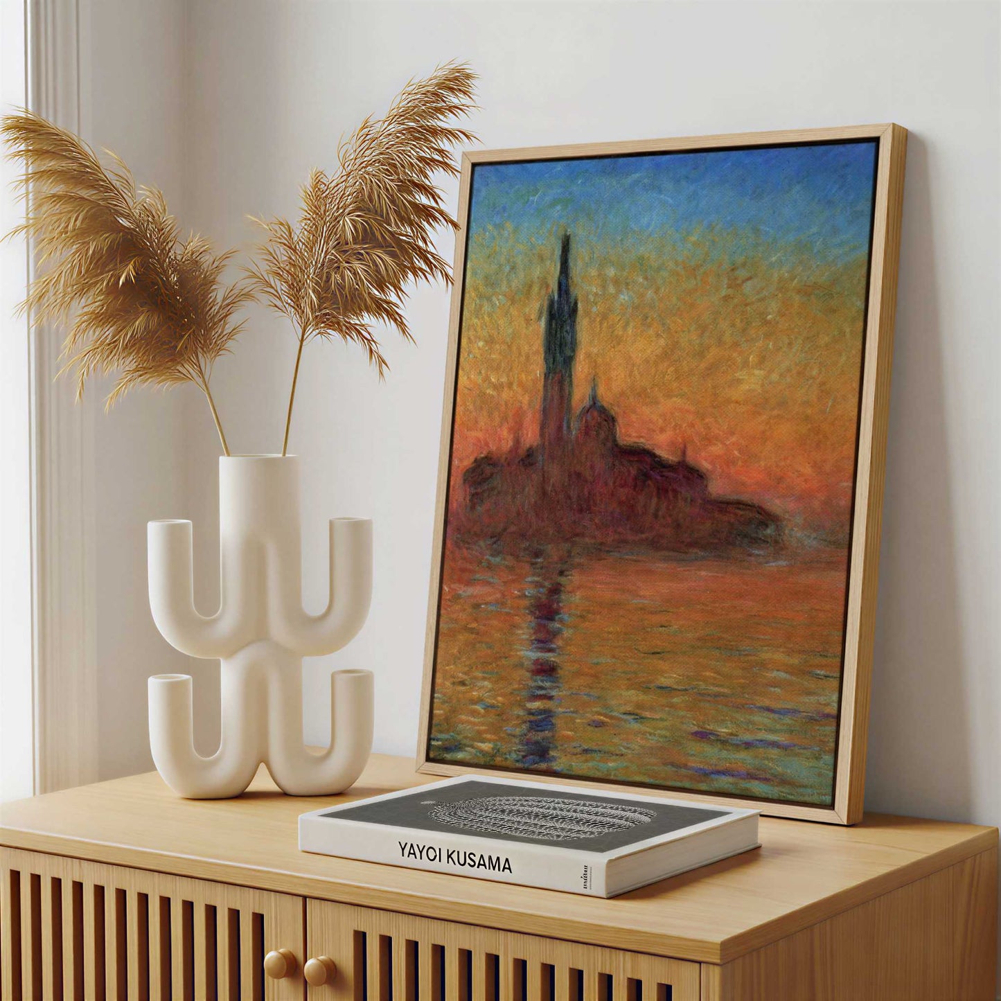 Framed Canvas - Framed canvas in a stylish interior setting
