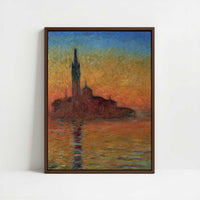Framed Canvas - Framed canvas in dark wood color frame