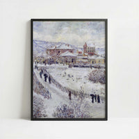 View of Argenteuil, Snow (1874) by Claude Monet – Art Print - Art print in black frame