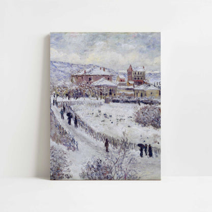 View of Argenteuil, Snow (1874) by Claude Monet – Art Print - Unframed art print