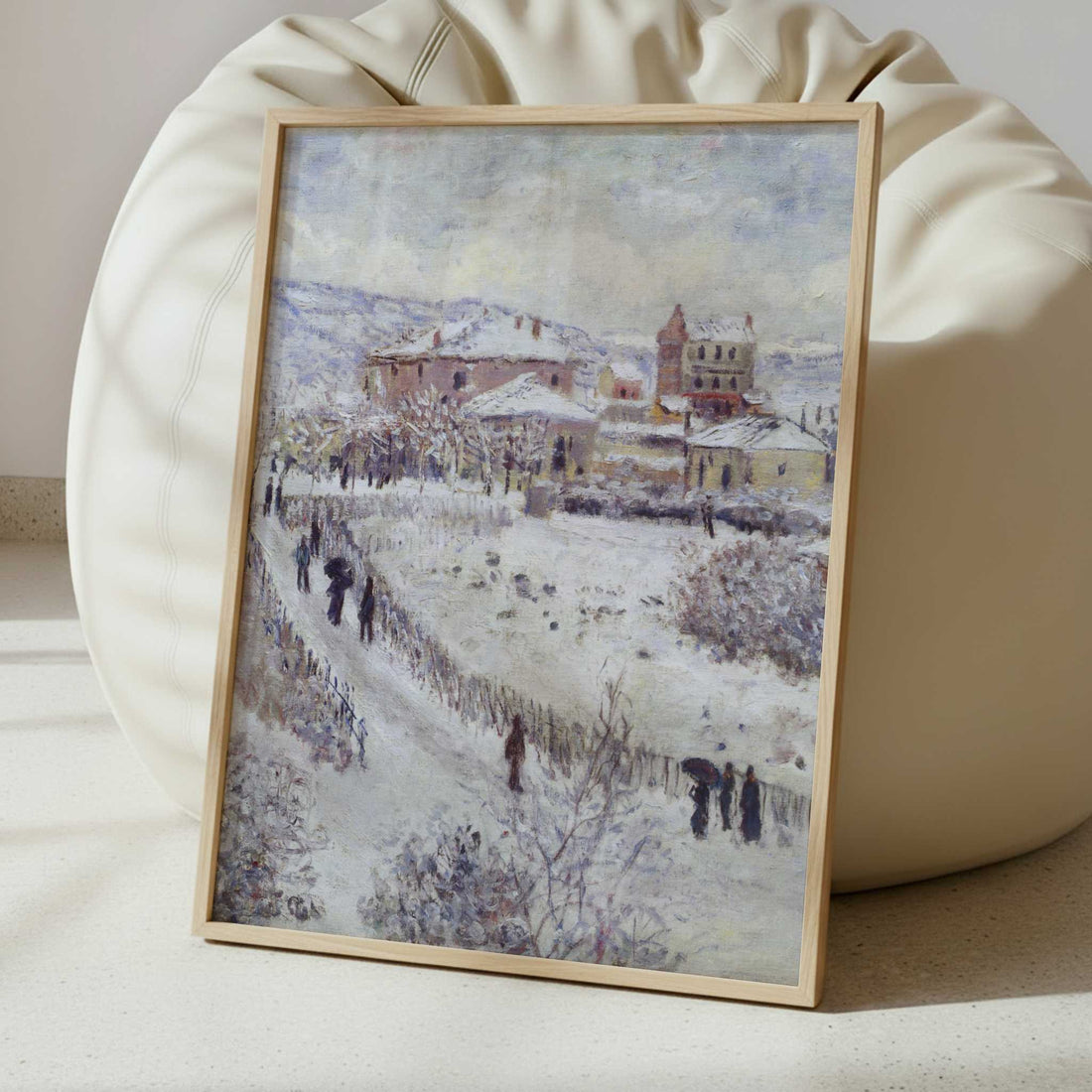 View of Argenteuil, Snow (1874) by Claude Monet – Art Print - Interior inspiration