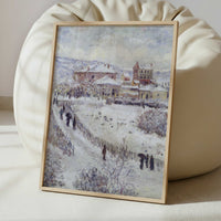 View of Argenteuil, Snow (1874) by Claude Monet – Art Print - Interior inspiration