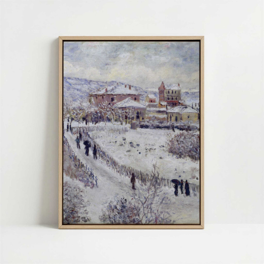 Framed Canvas - Framed canvas in oak color frame