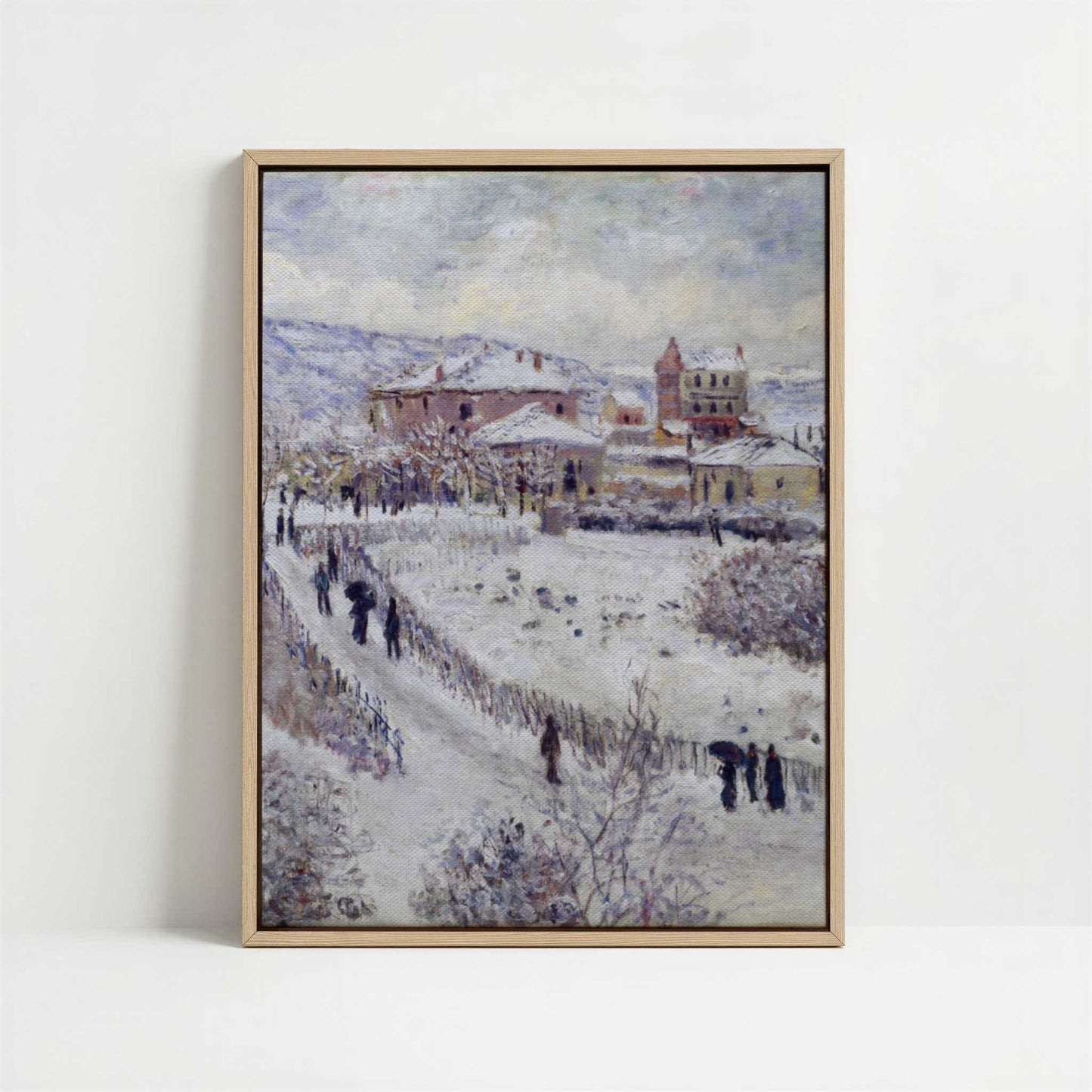 Framed Canvas - Framed canvas in oak color frame