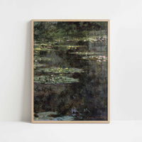 Water-lilies (1904) by Claude Monet – Art Print - Art print in oak frame