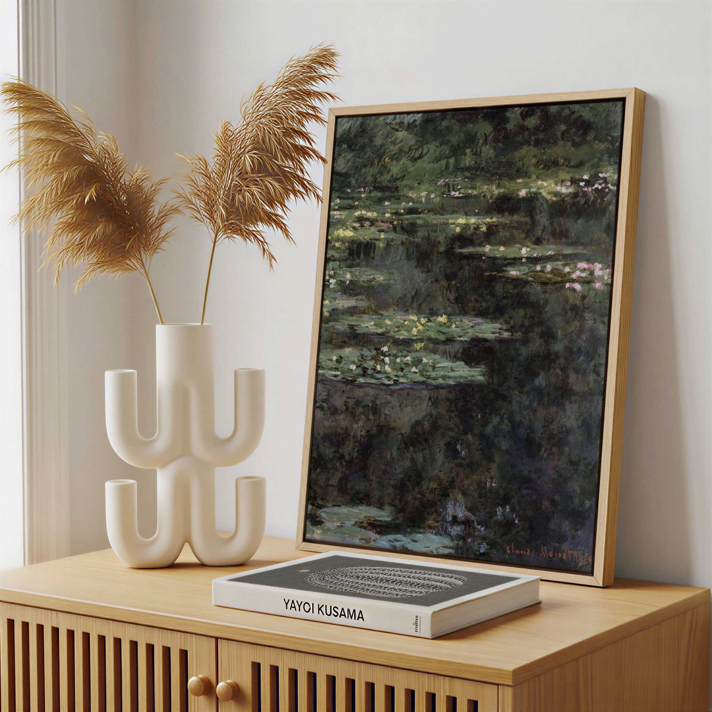 Framed Canvas - Framed canvas in a stylish interior setting