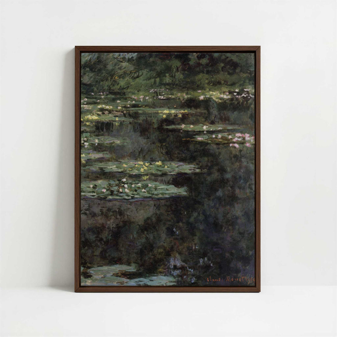 Framed Canvas - Framed canvas in dark wood color frame