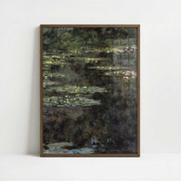 Water-lilies (1904) by Claude Monet – Art Print - Art print in dark wood frame