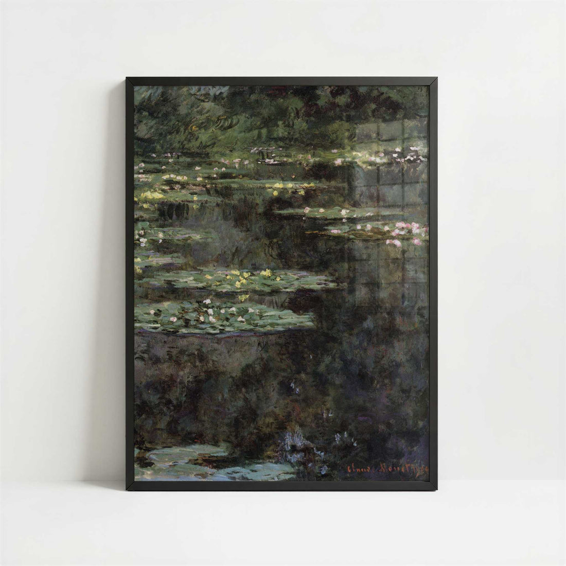 Water-lilies (1904) by Claude Monet – Art Print - Art print in black frame