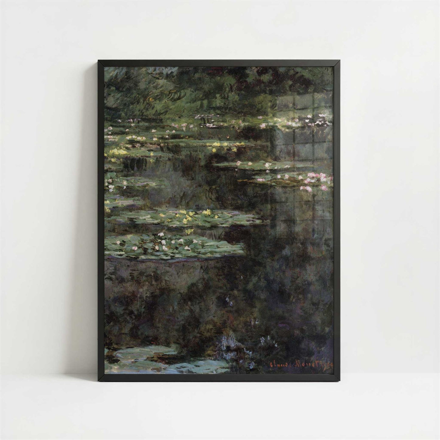 Water-lilies (1904) by Claude Monet – Art Print - Art print in black frame