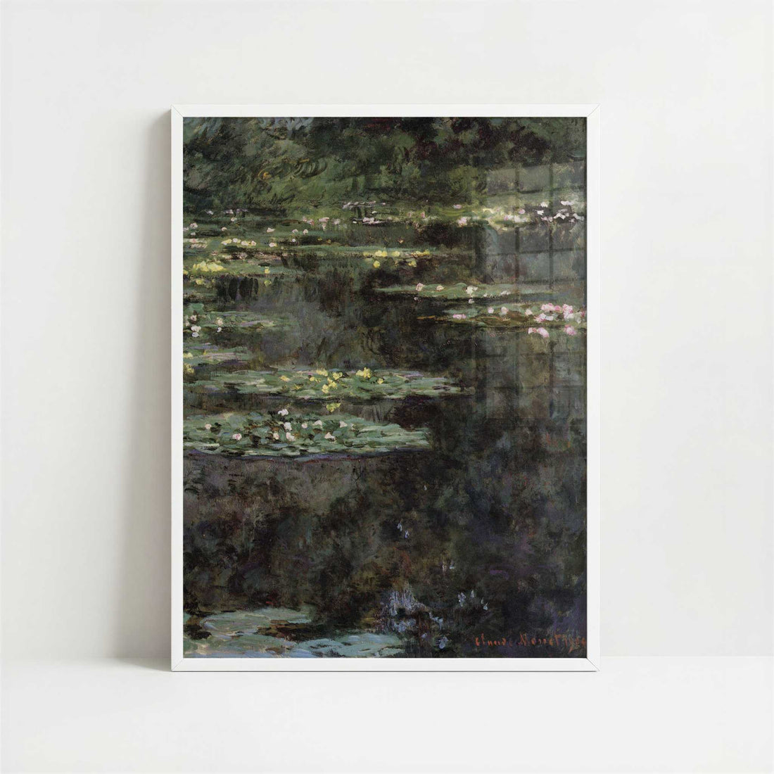 Water-lilies (1904) by Claude Monet – Art Print - Art print in white frame