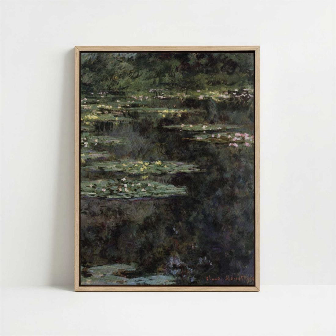 Framed Canvas - Framed canvas in oak color frame