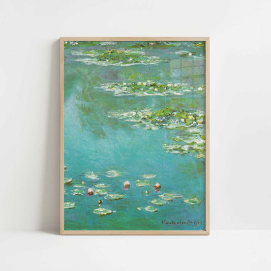 Water-lilies (1906) by Claude Monet – Art Print - Art print in oak frame