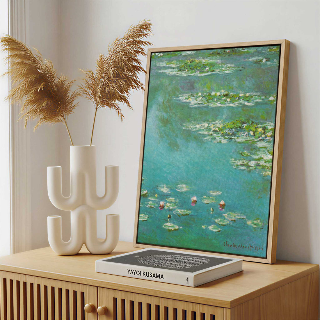 Framed Canvas - Framed canvas in a stylish interior setting