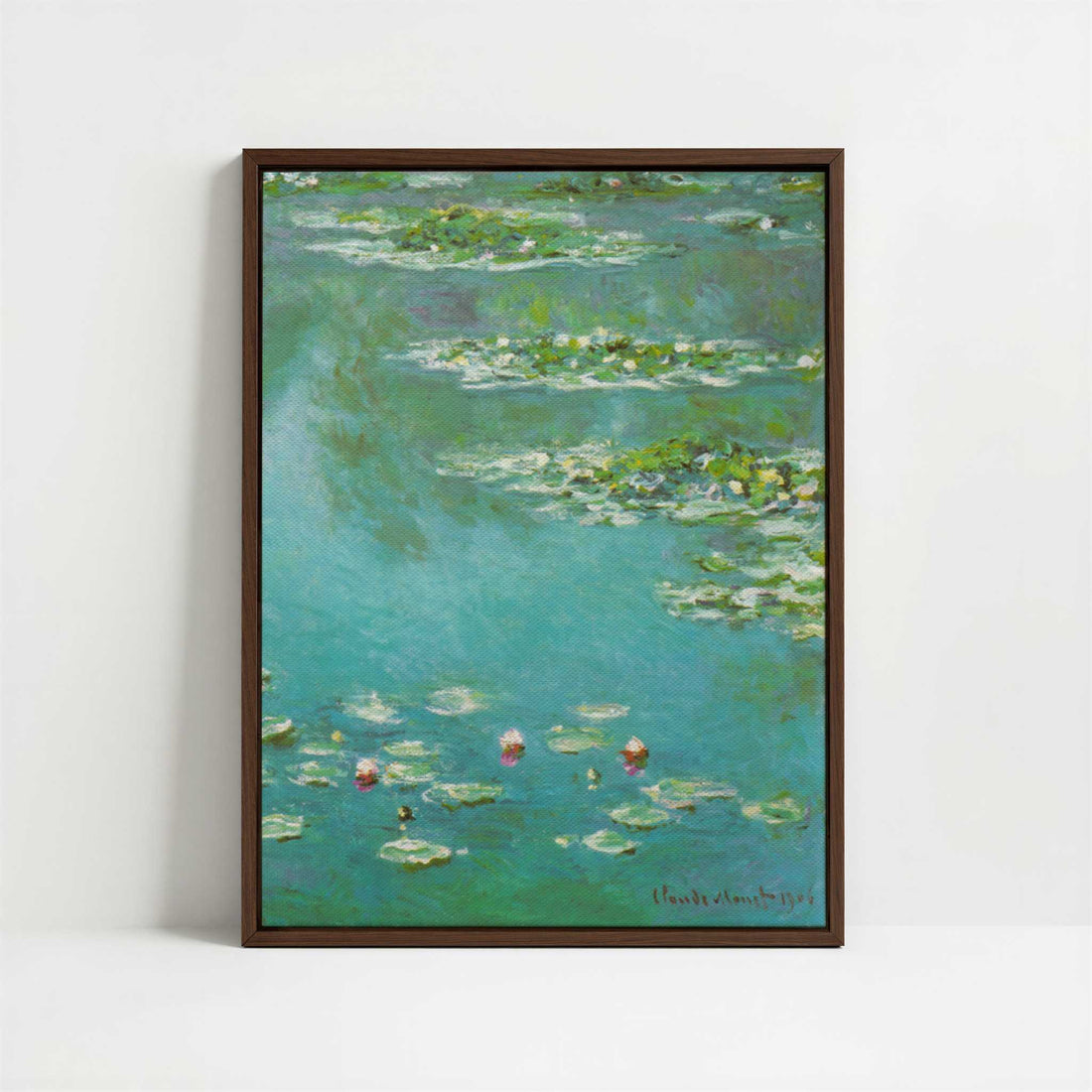 Framed Canvas - Framed canvas in dark wood color frame