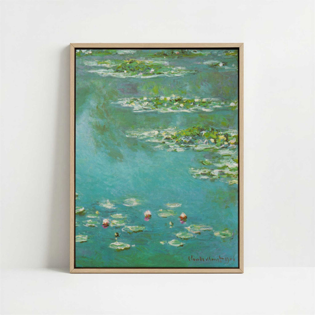 Framed Canvas - Framed canvas in oak color frame