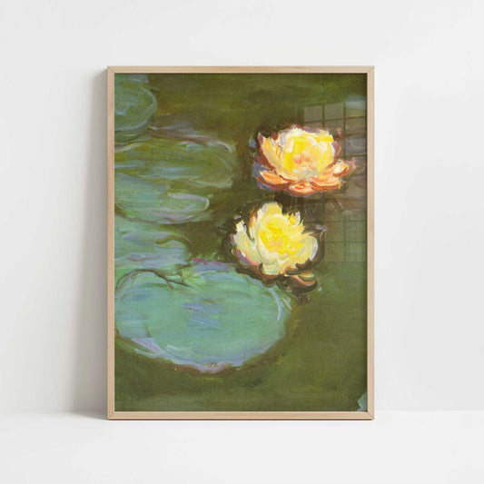 Water-lilies (1907–8) by Claude Monet – Art Print - Art print in oak frame