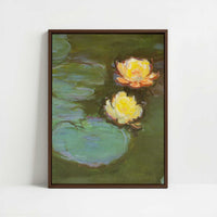 Framed Canvas - Framed canvas in dark wood color frame