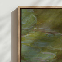Framed Canvas - Close-up detail and texture of the framed canvas
